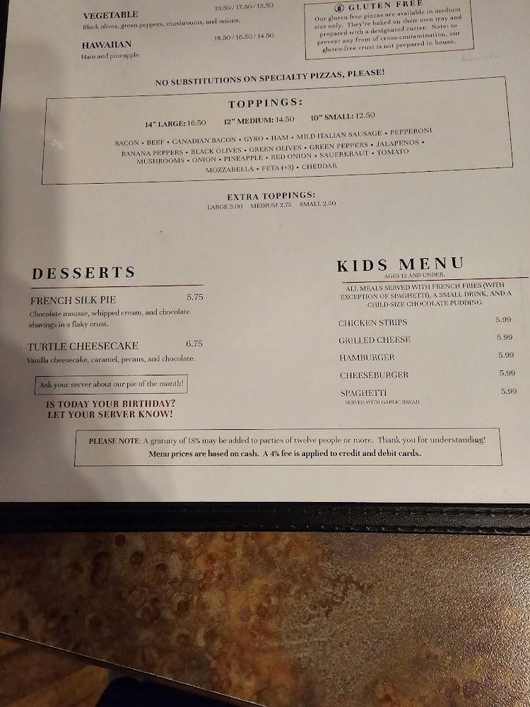George & Nick's Pizza & Steakhouse Menu image 3